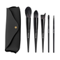 Set of black makeup brushes with 'PHGLAM' branding on a white background
