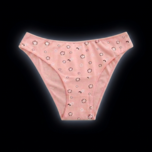 Cotton Mid Waist Cute Flower underwear (Model 132)