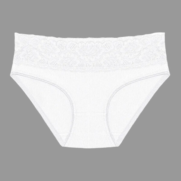 White underwear with a subtle pattern on a white background