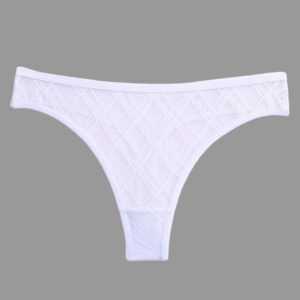 White textured thong on a white background